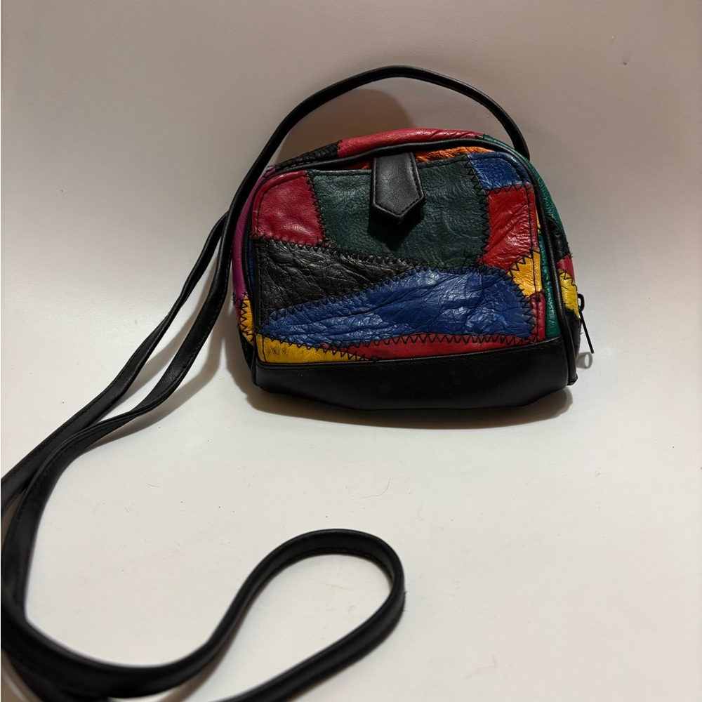 Multicolor Patchwork Leather Mini Purse - image 3